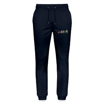 Veterinary Evolution Gift for Veterinarians - Stanley/Stella Mover Unisex Organic Jogging Trousers - navy - Front - Marisol (170cm) & Nik (191cm)