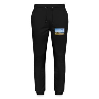 Landschaftsansicht der Burg von Kefalos Insel Kos - Stanley/Stella Unisex Bio Jogginghose Mover  - Schwarz - Vorne - Marisol (170cm) & Nik (191cm)