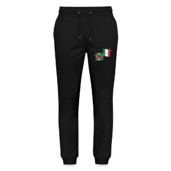 Dominica Italy Flag Dominicans - Stanley/Stella Mover Unisex Organic Jogging Trousers - black - Front - Marisol (170cm) & Nik (191cm)