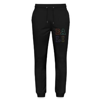 Colorful Bali Indonesia - Stanley/Stella Mover Unisex Organic Jogging Trousers - black - Front - Marisol (170cm) & Nik (191cm)