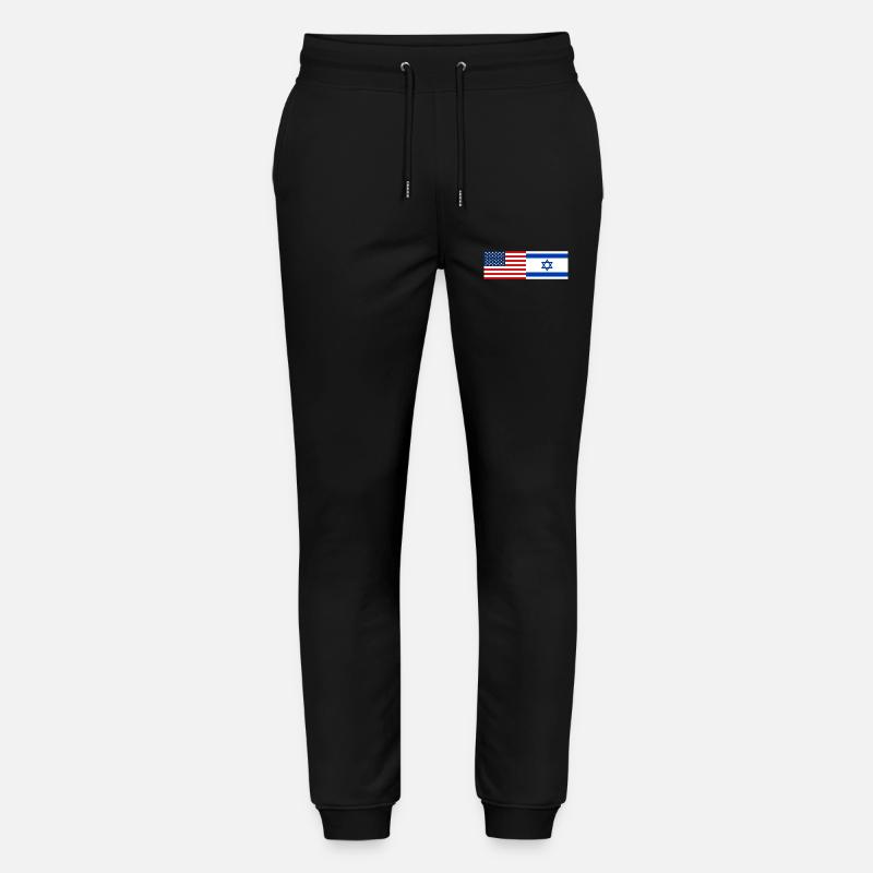 États-Unis, Israël Drapeau - Pantalon de jogging bio MOVER Stanley/Stella unisexe - noir