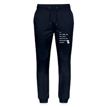Schnauze halten - Stanley/Stella Unisex Bio Jogginghose Mover  - Navy - Vorne - Marisol (170cm) & Nik (191cm)