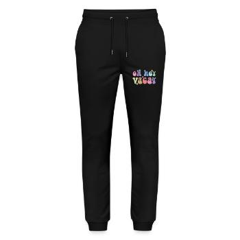Oh Hey Vacay Vacation Lover Funny Gift - Stanley/Stella Mover Unisex Organic Jogging Trousers - black - Front - Marisol (170cm) & Nik (191cm)