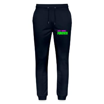 Acid house forever - Stanley/Stella Mover Unisex Organic Jogging Trousers - navy - Front - Marisol (170cm) & Nik (191cm)