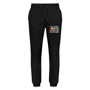 Zitat von Autismus - Stanley/Stella Unisex Bio Jogginghose Mover  - Schwarz - Vorne - Marisol (170cm) & Nik (191cm)
