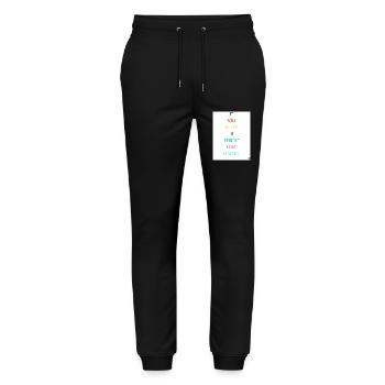 it will never be perfect make it work - Pantalon de jogging bio MOVER Stanley/Stella unisexe - noir - Devant - Marisol (170cm) & Nik (191cm)