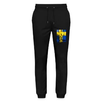 Sweden Sweden flag national norden skandinavia - Stanley/Stella Mover Unisex Organic Jogging Trousers - black - Front - Marisol (170cm) & Nik (191cm)