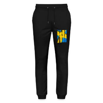 Sweden Sweden flag national norden skandinavia - Stanley/Stella Mover Unisex Organic Jogging Trousers - black - Front - Marisol (170cm) & Nik (191cm)