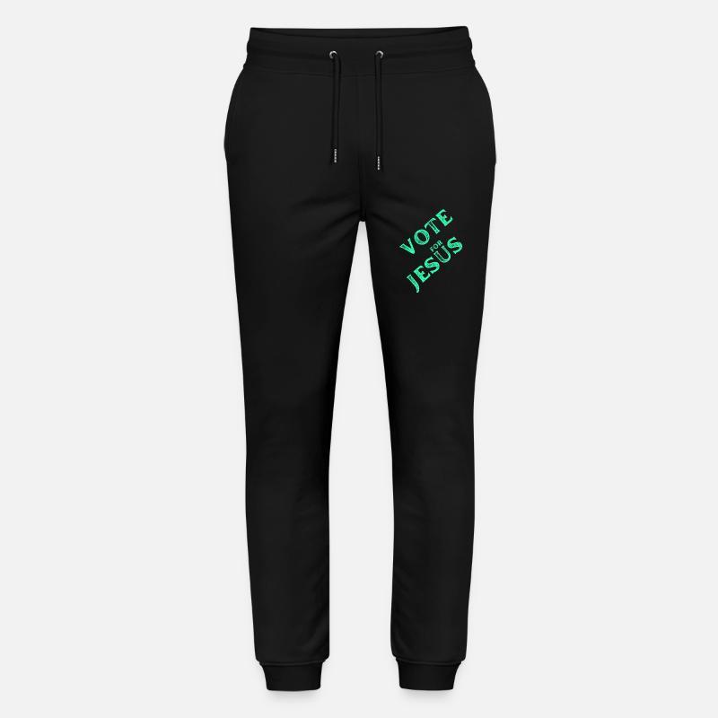 vote for Jesus 2 - Stanley/Stella Unisex Bio Jogginghose Mover  - Schwarz