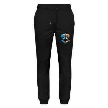 Embrasser des squelettes romantiques - Pantalon de jogging bio MOVER Stanley/Stella unisexe - noir - Devant - Marisol (170cm) & Nik (191cm)
