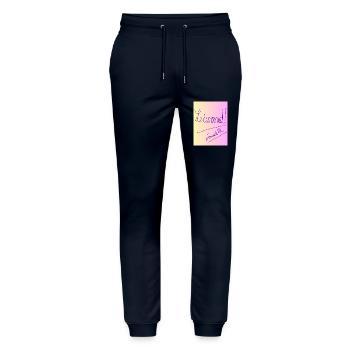 LEIWAND - Pantalon de jogging bio MOVER Stanley/Stella unisexe - marine - Devant - Marisol (170cm) & Nik (191cm)