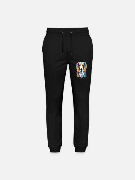 Afghan Hound - Stanley/Stella Mover Unisex Organic Jogging Trousers - black