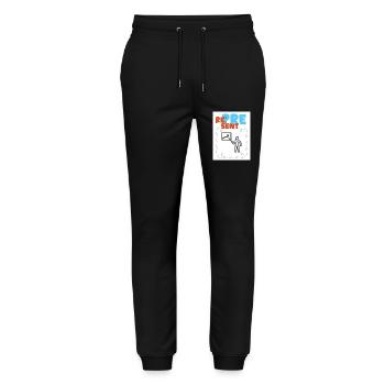 Darstellen. Zeigen Sie sich von Ihrer guten Seite. - Stanley/Stella Unisex Bio Jogginghose Mover  - Schwarz - Vorne - Marisol (170cm) & Nik (191cm)
