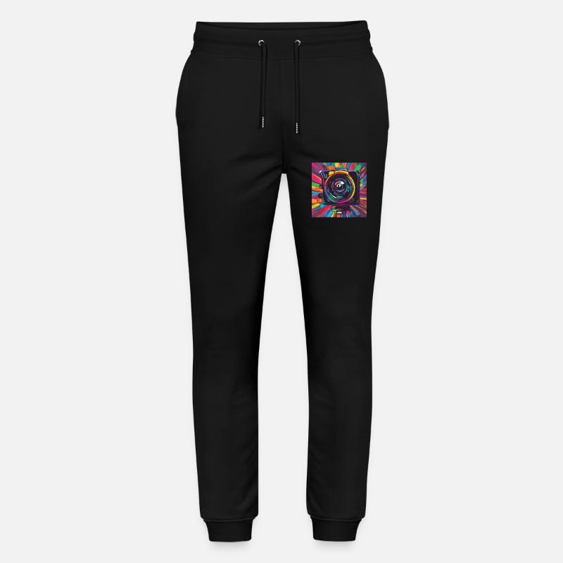 Kamera bunt - Stanley/Stella Unisex Bio Jogginghose Mover  - Schwarz
