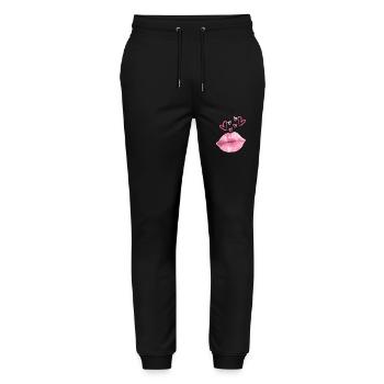 Sweet love - Stanley/Stella Unisex Bio Jogginghose Mover  - Schwarz - Vorne - Marisol (170cm) & Nik (191cm)