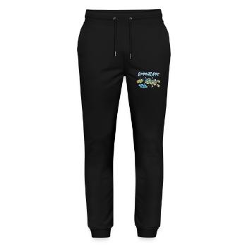 Diving frog - Stanley/Stella Mover Unisex Organic Jogging Trousers - black - Front - Marisol (170cm) & Nik (191cm)