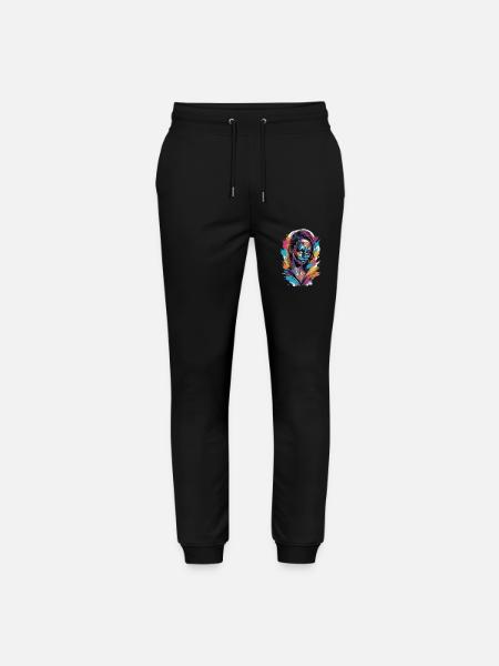 Colourfully veiled: The mask wearer - Stanley/Stella Mover Unisex Organic Jogging Trousers - black