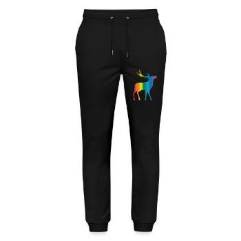 Hirsch - Stanley/Stella Unisex Bio Jogginghose Mover  - Schwarz - Vorne - Marisol (170cm) & Nik (191cm)