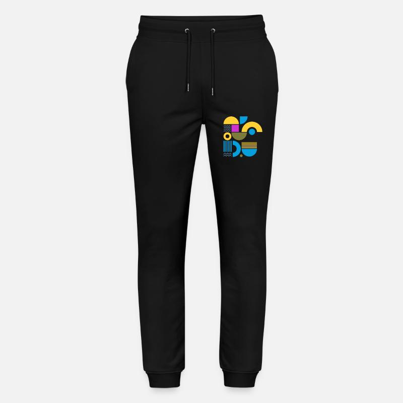 "Modern Look Yellow Blue" - Stanley/Stella Unisex Bio Jogginghose Mover  - Schwarz