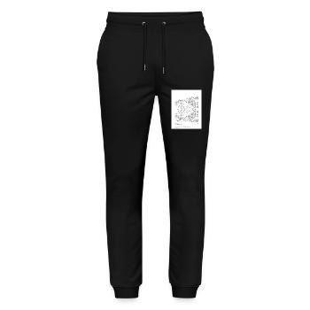 Jesus ist der Weg die Wahrheit und dals Leben - Stanley/Stella Unisex Bio Jogginghose Mover  - Schwarz - Vorne - Marisol (170cm) & Nik (191cm)