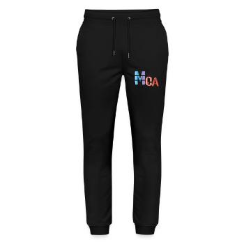 Mea name pastel text colorful - Stanley/Stella Mover Unisex Organic Jogging Trousers - black - Front - Marisol (170cm) & Nik (191cm)
