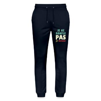 Je Ne Ronfle Pas Je Ronronne - Pantalon de jogging bio MOVER Stanley/Stella unisexe - marine - Devant - Marisol (170cm) & Nik (191cm)