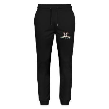 Two grebes - Stanley/Stella Mover Unisex Organic Jogging Trousers - black - Front - Marisol (170cm) & Nik (191cm)