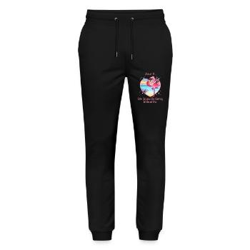 Admit It Life Would Be Boring Without Me Flamingo - Stanley/Stella Mover Unisex Organic Jogging Trousers - black - Front - Marisol (170cm) & Nik (191cm)