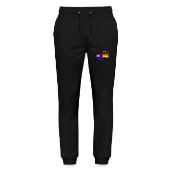 Australia Germany Flag German Australian - Stanley/Stella Mover Unisex Organic Jogging Trousers - black - Front - Marisol (170cm) & Nik (191cm)