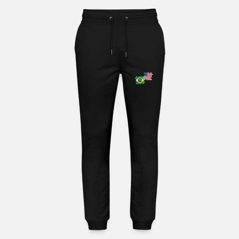 Brésil États-Unis Drapeau Brésil - Pantalon de jogging bio MOVER Stanley/Stella unisexe - noir