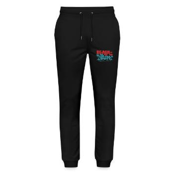 Beach Bum, Sommer Sonne Urlaub Strand Palmen Meer - Stanley/Stella Unisex Bio Jogginghose Mover  - Schwarz - Vorne - Marisol (170cm) & Nik (191cm)