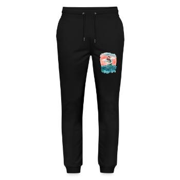 Sailor loves fish - Stanley/Stella Mover Unisex Organic Jogging Trousers - black - Front - Marisol (170cm) & Nik (191cm)
