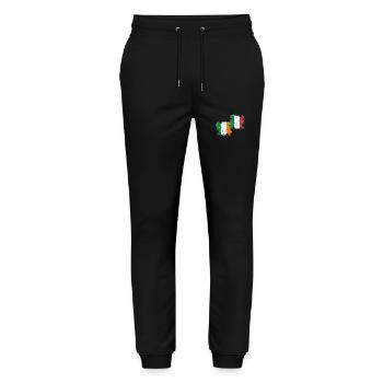 Ireland Italy Vintage Flag Italian Irish - Stanley/Stella Mover Unisex Organic Jogging Trousers - black - Front - Marisol (170cm) & Nik (191cm)