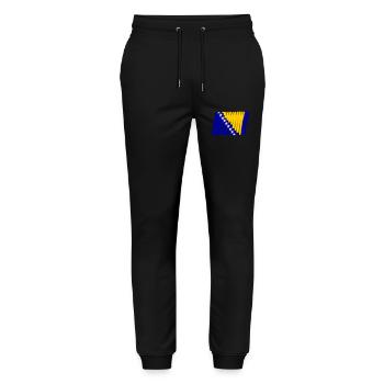 Bosnien Flag Flagge painted gemalt Star Sterne - Stanley/Stella Unisex Bio Jogginghose Mover  - Schwarz - Vorne - Marisol (170cm) & Nik (191cm)