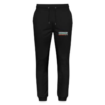 Copenhagen Denmark Vintage Danish Retro Dane - Stanley/Stella Mover Unisex Organic Jogging Trousers - black - Front - Marisol (170cm) & Nik (191cm)