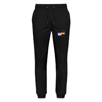 Nicaragua Deutschland Flagge Deutsch Nicaraguaner - Stanley/Stella Unisex Bio Jogginghose Mover  - Schwarz - Vorne - Marisol (170cm) & Nik (191cm)