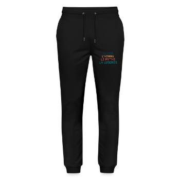 Arthur la légende - Pantalon de jogging bio MOVER Stanley/Stella unisexe - noir - Devant - Marisol (170cm) & Nik (191cm)