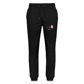 Libye France Vintage drapeau libyen - Pantalon de jogging bio MOVER Stanley/Stella unisexe - noir - Devant - Marisol (170cm) & Nik (191cm)