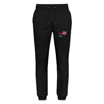 Libye Royaume-Uni Drapeau britannique libyen - Pantalon de jogging bio MOVER Stanley/Stella unisexe - noir - Devant - Marisol (170cm) & Nik (191cm)