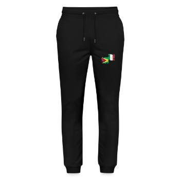 Guyane Italie Vintage drapeau italien guyanais - Pantalon de jogging bio MOVER Stanley/Stella unisexe - noir - Devant - Marisol (170cm) & Nik (191cm)
