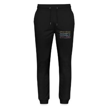 cycling graphic - Stanley/Stella Mover Unisex Organic Jogging Trousers - black - Front - Marisol (170cm) & Nik (191cm)