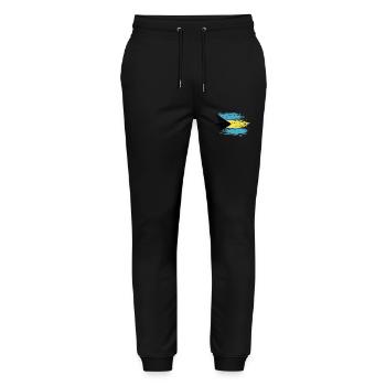 Bahamas flag used - Stanley/Stella Mover Unisex Organic Jogging Trousers - black - Front - Marisol (170cm) & Nik (191cm)