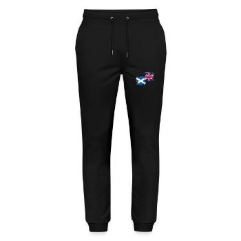 Scotland UK Vintage Flag British Scottish - Stanley/Stella Mover Unisex Organic Jogging Trousers - black - Front - Marisol (170cm) & Nik (191cm)
