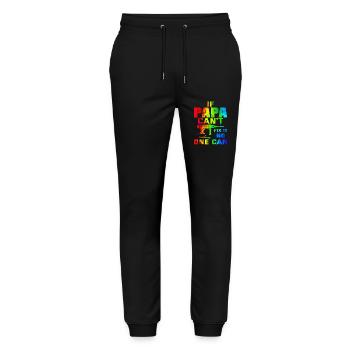 Opa, Oma, Opa, Oma, Papa, Mama, - Stanley/Stella Unisex Bio Jogginghose Mover  - Schwarz - Vorne - Marisol (170cm) & Nik (191cm)