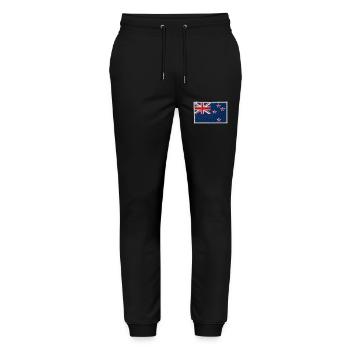 New Zealand Aotearoa Kiwi 24 - Stanley/Stella Mover Unisex Organic Jogging Trousers - black - Front - Marisol (170cm) & Nik (191cm)