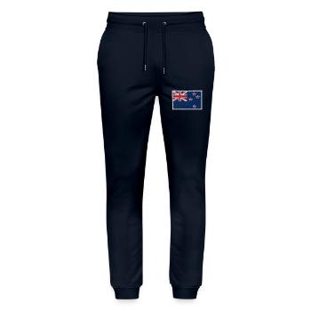 New Zealand Aotearoa Kiwi 24 - Stanley/Stella Mover Unisex Organic Jogging Trousers - navy - Front - Marisol (170cm) & Nik (191cm)