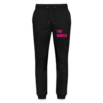 I red boarisch - Stanley/Stella Mover Unisex Organic Jogging Trousers - black - Front - Marisol (170cm) & Nik (191cm)