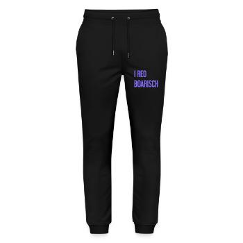 I red boarisch - Stanley/Stella Mover Unisex Organic Jogging Trousers - black - Front - Marisol (170cm) & Nik (191cm)