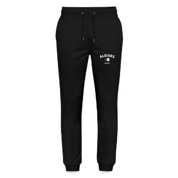 Algiers Algeria Algerian Flag Algerian - Stanley/Stella Mover Unisex Organic Jogging Trousers - black - Front - Marisol (170cm) & Nik (191cm)