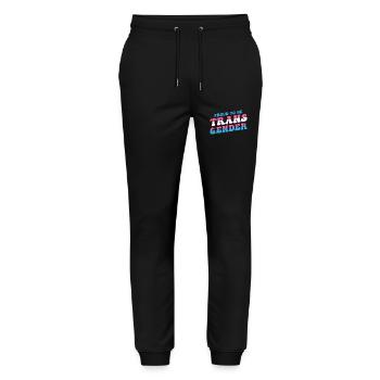 Proud To Be Transgender - LGBTQ Pride Transgender - Stanley/Stella Mover Unisex Organic Jogging Trousers - black - Front - Marisol (170cm) & Nik (191cm)